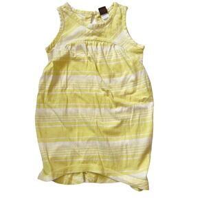 Tea Collection 100% Cotton Yellow Striped Dress 12-18M